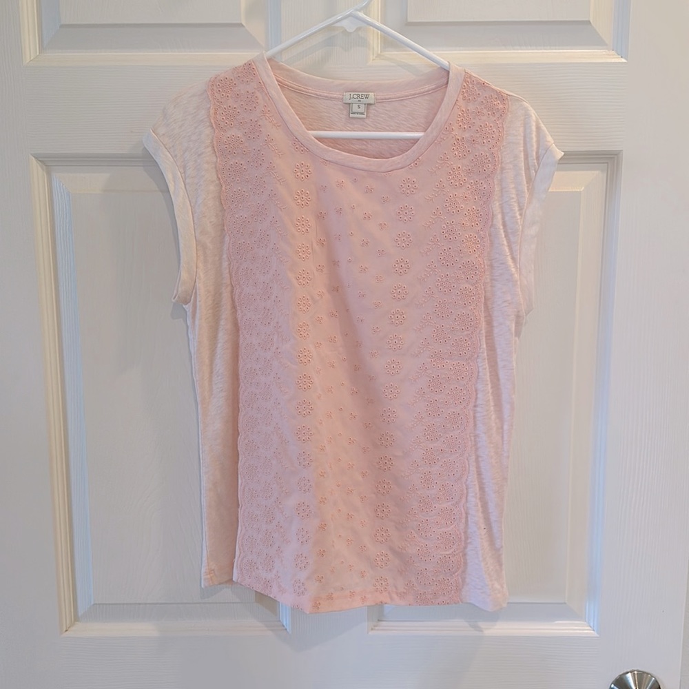 New J.Crew pink eyelet sleeveless tank